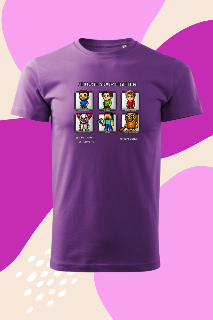 Koszulka CHOOSE YOUR FIGHTER - Fioletowa