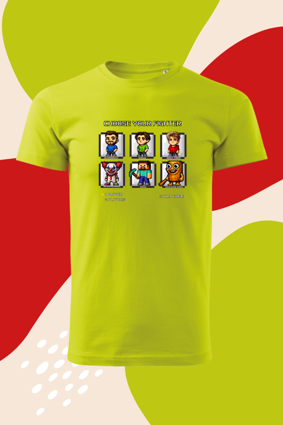 Koszulka CHOOSE YOUR FIGHTER - Żółta