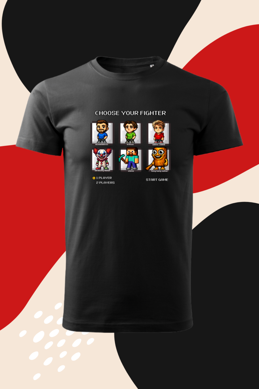 Koszulka CHOOSE YOUR FIGHTER - Czarna